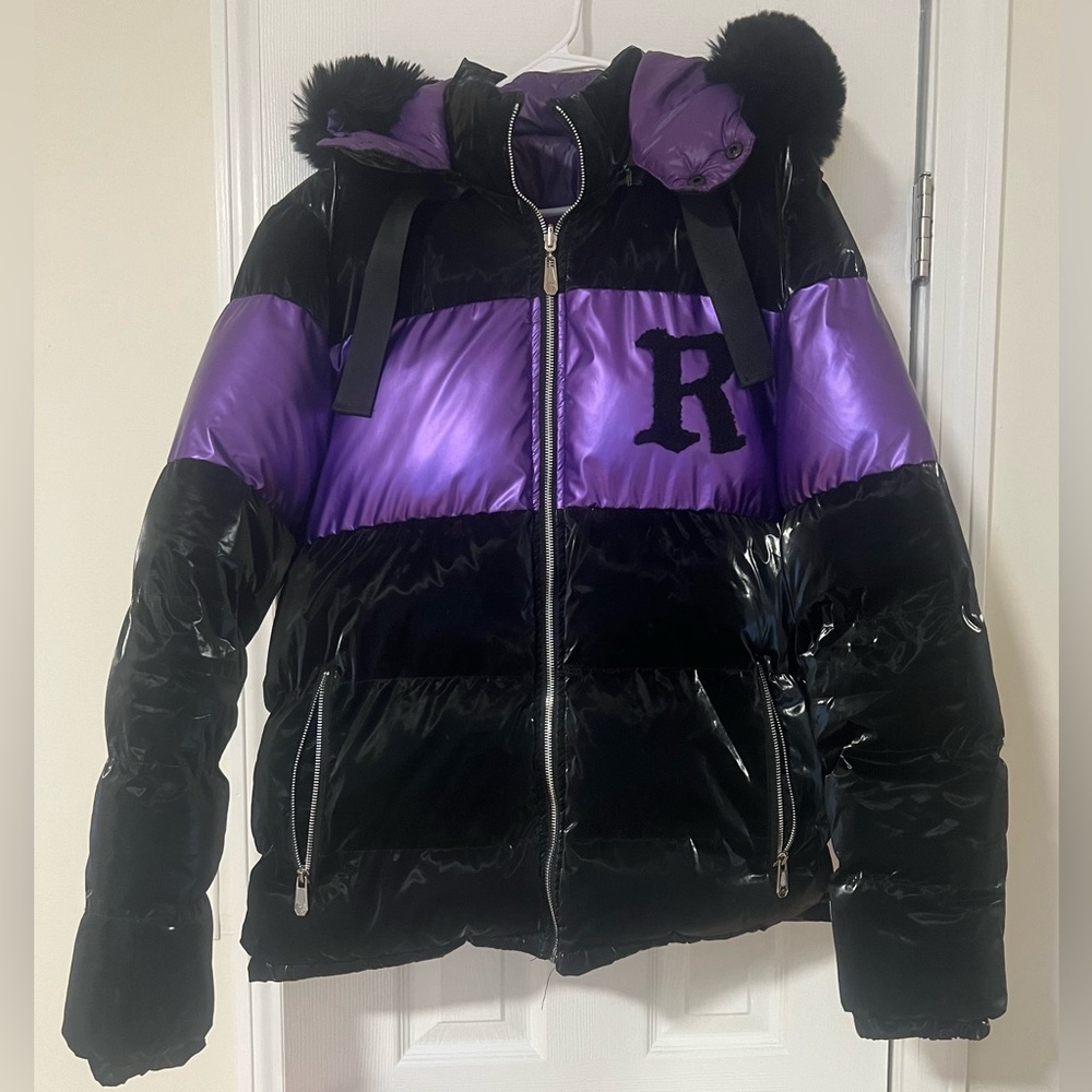 REELISTIK NYC Men’s Faux Fur Hooded Puffer Jacket Size XL